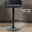 Baeden Swivel Upholstered Adjustable Height Counter Stool with Metal Frame-1417156132