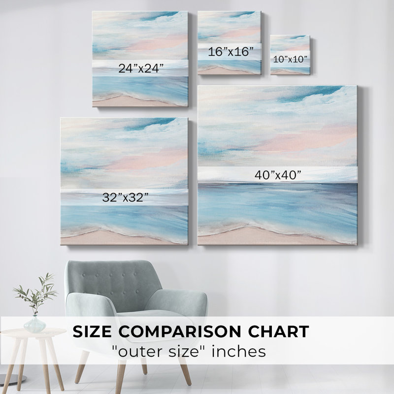" Coastal Array I ", 16" H x 16" W x 1.5" D