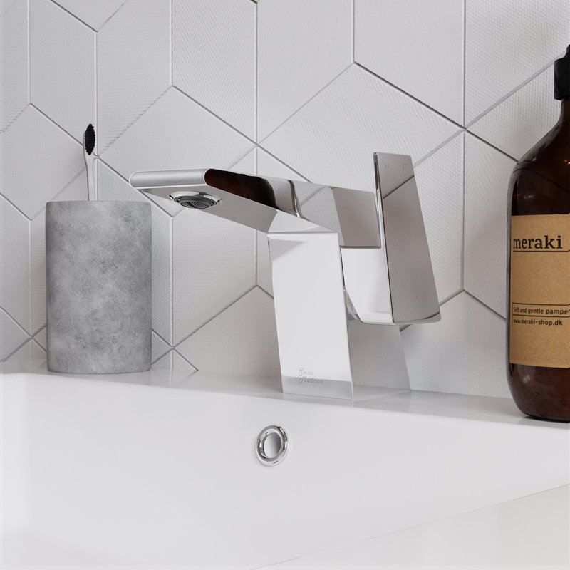 Carre Single Hole, Single-Handle, Bathroom Faucet, Chrome
