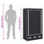 Vidaxl garde-robe noir non tissé, fer moyen pliable