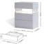 Commode 3 tiroirs pour table de bout avec tables en acrylique et tables de chevet à DEL pour tables de chevet (blanc)-1239405240