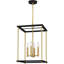 Luminaire suspendu noir mat 4 lumières Fitzroy