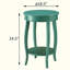 Table d'appoint circulaire vert émeraude avec base-227368516