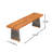 Outdoor 3 Piece Acacia Wood Dining Set With Handwoven Rattan Legs-1558634641