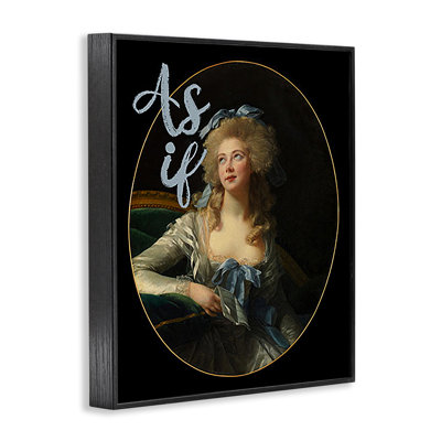 As If Classical Portrait Framed Giclee Art by Ashley Singleton