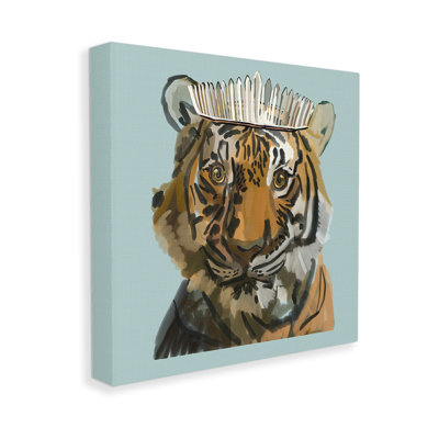 «Tiger In Tiara Portrait» par Amelia Noyes sur toile