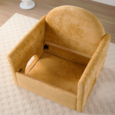 Modern Style Chenille Oversized Armchair Accent Basic Accent Chair Single Sofa Lounge Basic Accent Chair