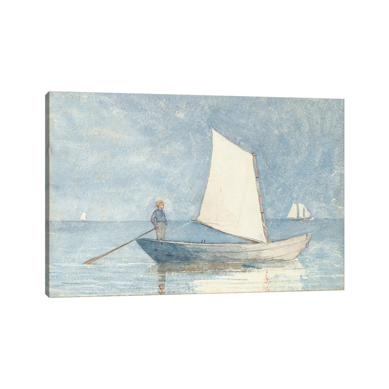 Sailing A Dory, 1880 by Winslow Homer - Wrapped Canvas Gallery-Wrapped Canvas Giclée, 66.04 cm H x 45.72 cm W x 1.91 cm D