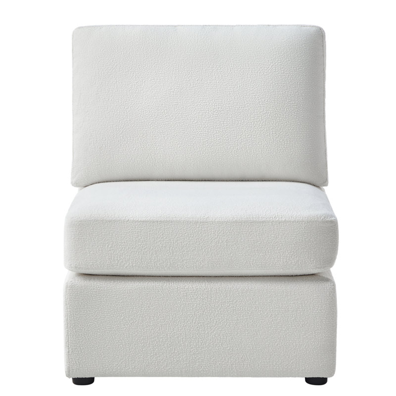 Chaise sans accoudoirs Chauncy - Ivoire, Polyester ivoire