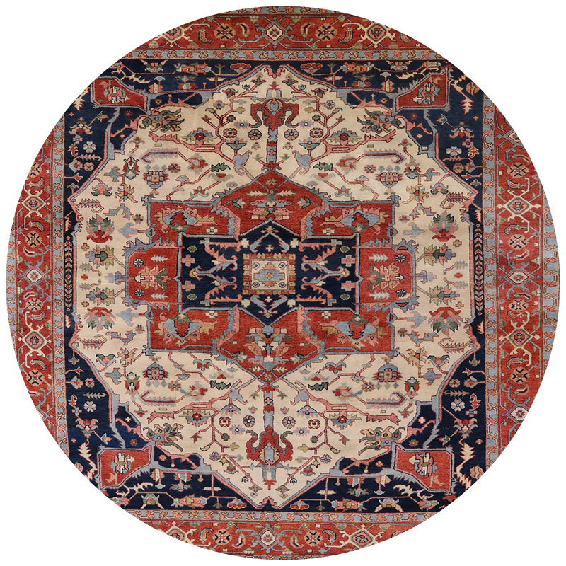 Oriental Indoor Rug, Round 3'