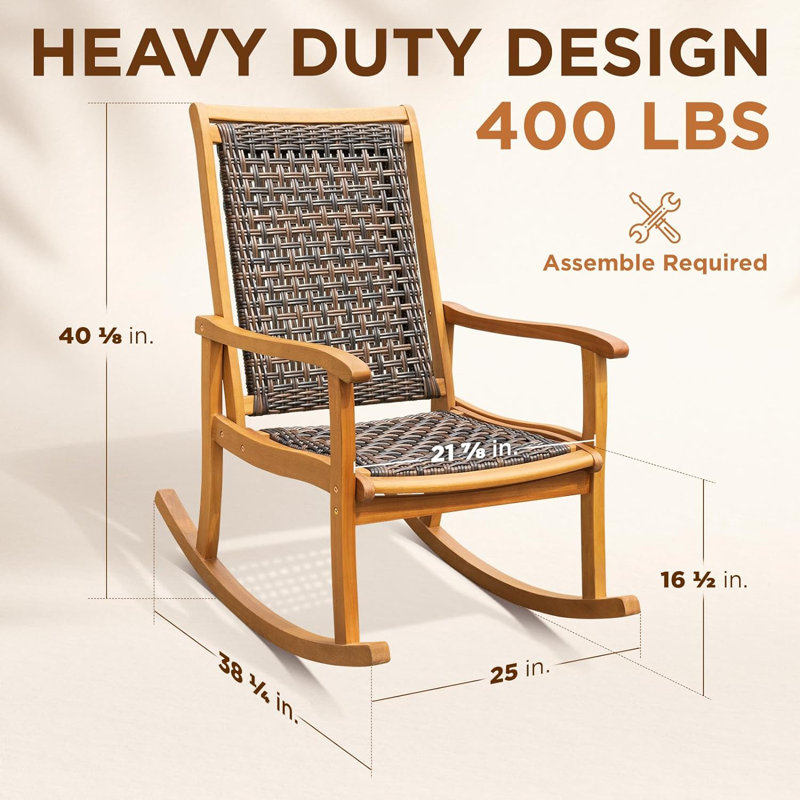 Arro Outdoor Wood Rocking Chair