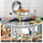 4 Pack 5 Qt. Round Chafing Dish Set with Foldable Frames & Lid Holders