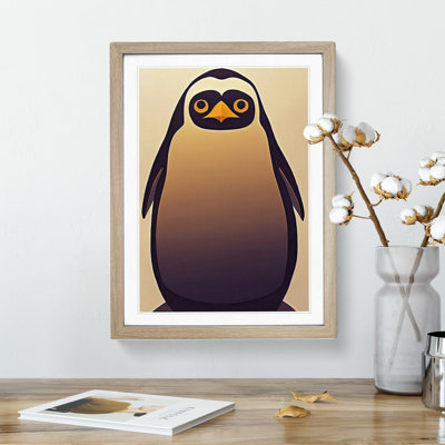 Retro Penguin No.2 - Single Picture Frame Print