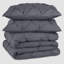 Microfiber Solid Colour Duvet Cover Set with Pillowcases Included-123168357-123168358