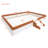 Full Size Upholstered  Daybed Frame With Fence And Stairs,(BROWN+WHITE)-1054122503