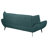 Logan Teal Blue Flared Arm Sofa