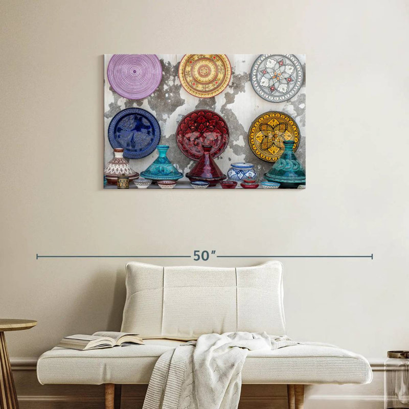 Assiettes marocaines décoratives Senne, H 24 po x l 36 po