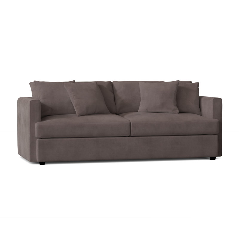 Mckenzie Upholstered 93'' Sofa, Bulldozer Pewter