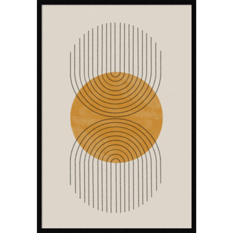 Perfect Point Yellow by The MIUUS STUDIO, Black Framed, 41" H x 28" W x 1" D