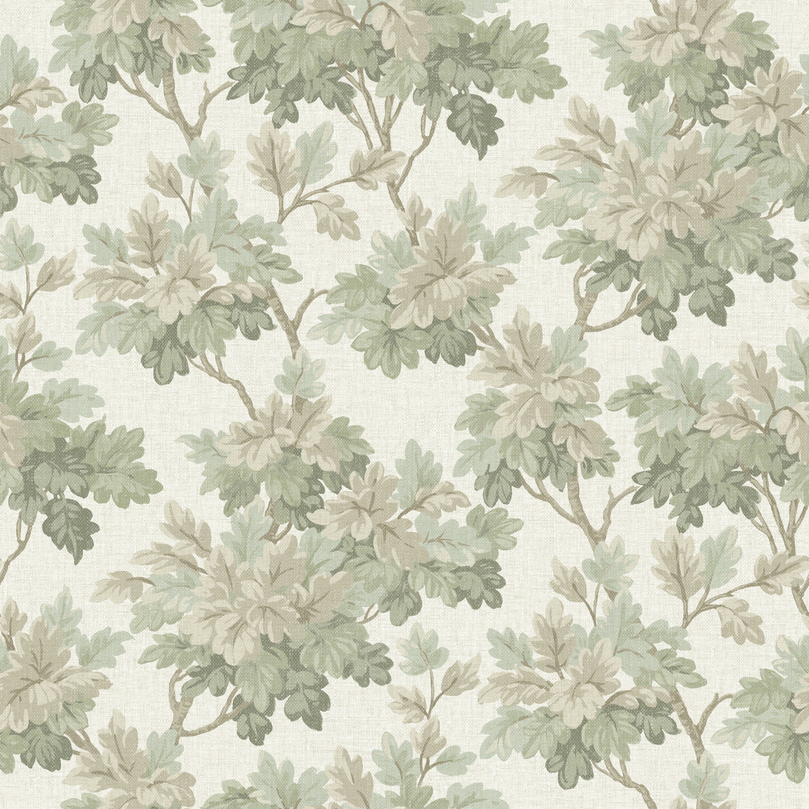 Oakcliff Stone Leaf Trail Wallpaper, Green