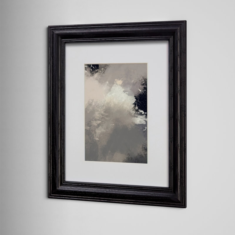 Cadre photo simple Ignacio, Noir ébène, 16 po x 20 po emmêlé à 11 po x 14 po