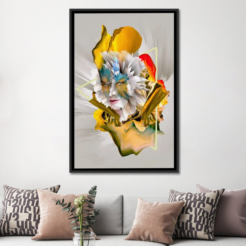 «Evolution», impression sur toile, H 26 po x l 18 po x P 1,5 po, Toile avec cadre noir, Pas de tapis