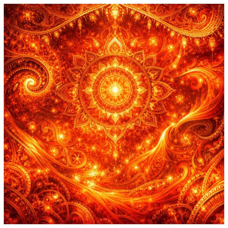 Tapisserie murale complexe - art mural Mandala, 104in H x88 with 4 Grommets