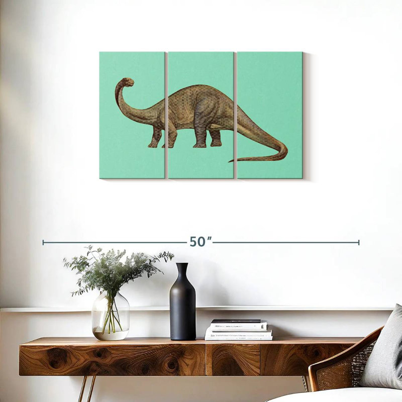 Illustration d'un brontosaure, H 20 po x l 33 po