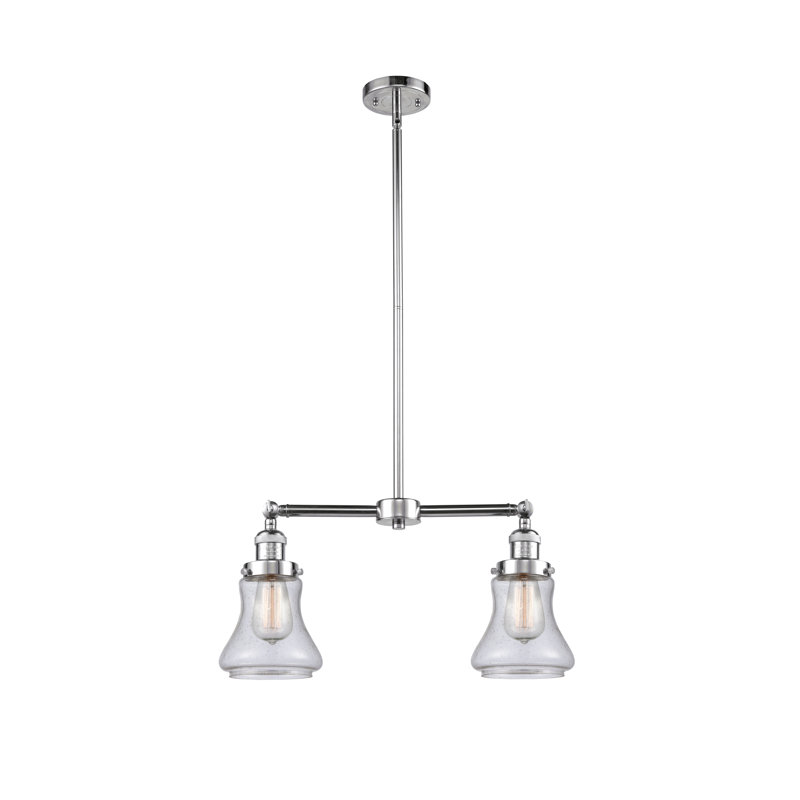 Edda 2 - Light Kitchen Island Pendant, Seedy, 6 Watt Vinage LED Bulb, Polished Chrome