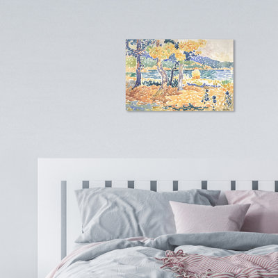 Nature et paysage - croix - pins sur le littoral - peinture de paysages forestiers