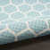 Kyee Geometric Reversible Indoor / Outdoor Area Rug in Aqua