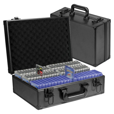 Graded Card Case Storage Box Toploaders Trading Sports Cards Hard Dividers Case