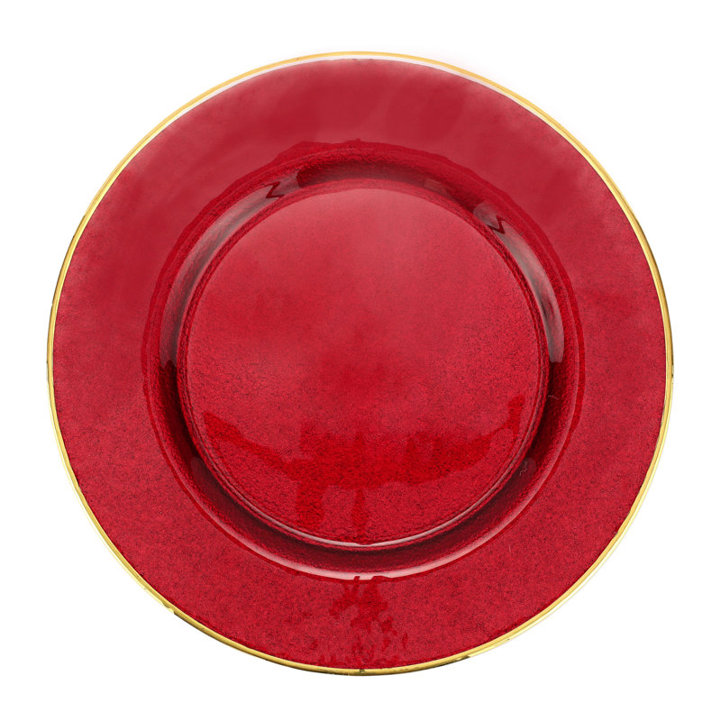 Plateau de service en verre métallique, Rubis