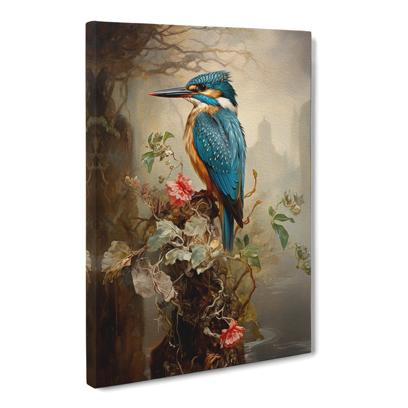 Kingfisher Victorian - No Frame Print, 50cm H x 35cm W x 3cm D