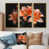 Toile avec cadre flottant or