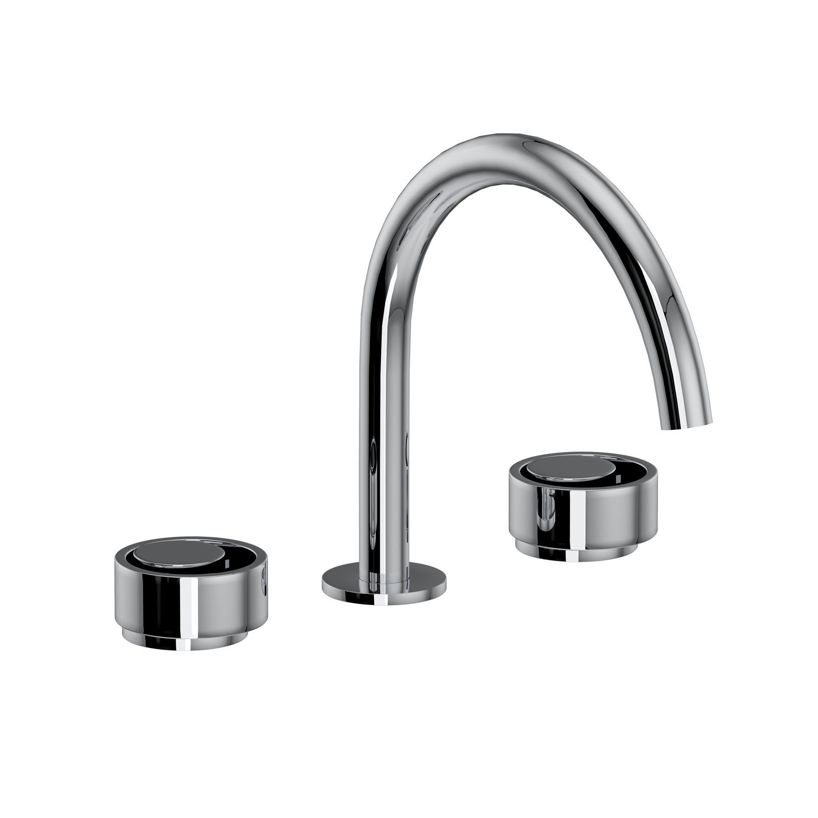 Eclissi Widespread Lavatory Faucet With C-Spout, Polished Chrome