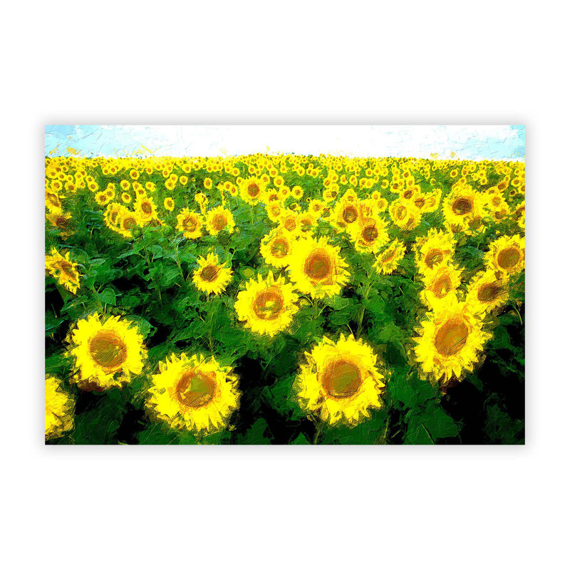 Yellow Sunflower Meadow - No Frame Painting, 29.7 cm H x 42 cm W