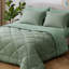 Ensemble d'édredon 7 pièces en microfibre délavée toutes saisons - ensemble de literie matelassée à coutures losangées, housse de couette en duvet synthétique réversible, édredon en microfibre moelleuse respirante-107132391-107132393