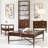 Reeded Solid Wood End Table with Storage