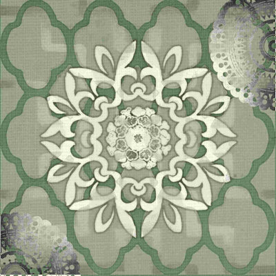 " Greige Medallion 2 "