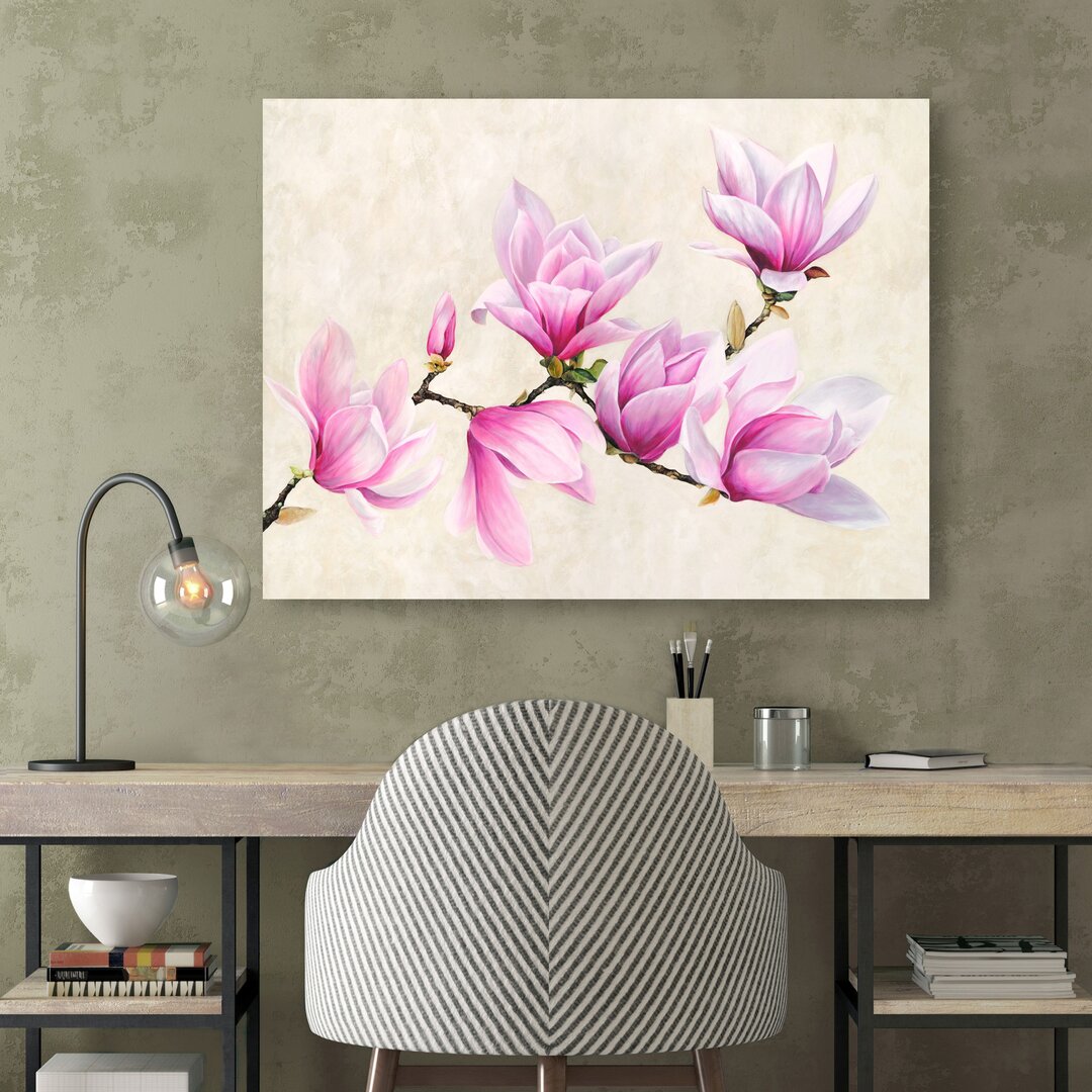 Leinwandbild Magnolia branch von Luca Villa