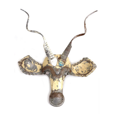 Masque animal Kudu - art mural recyclé