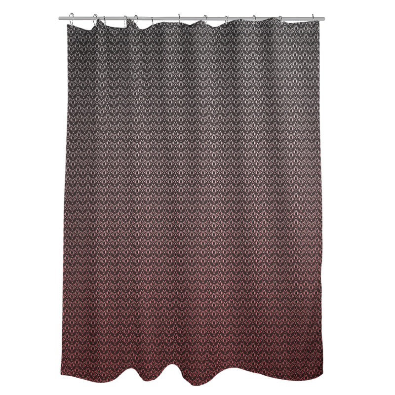Rideau simple art déco, Rayé rose ombré 2