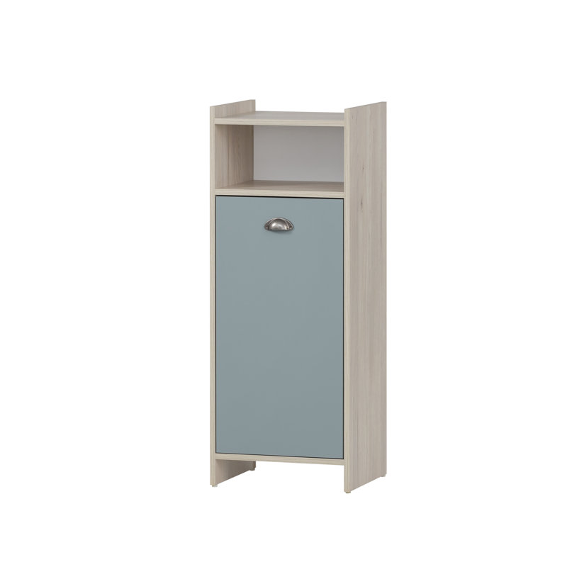 Leinaala Freestanding Bathroom Cabinet, Beige/Blue