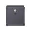 Table de chevet avec tablette ouverte Gunmetal