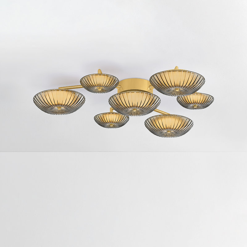 Birmingham Flush Mount in Vintage Polished Brass, 46 W
