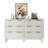 Gerius Fluted 6 Drawers Dresser, White-105517497