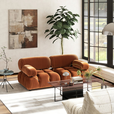Berglund 72.5" Modular Modern 2-Piece Loveseat Sofa