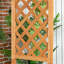 Banc de jardin Outsunny, arche avec pergola et 2 treillis-369512490