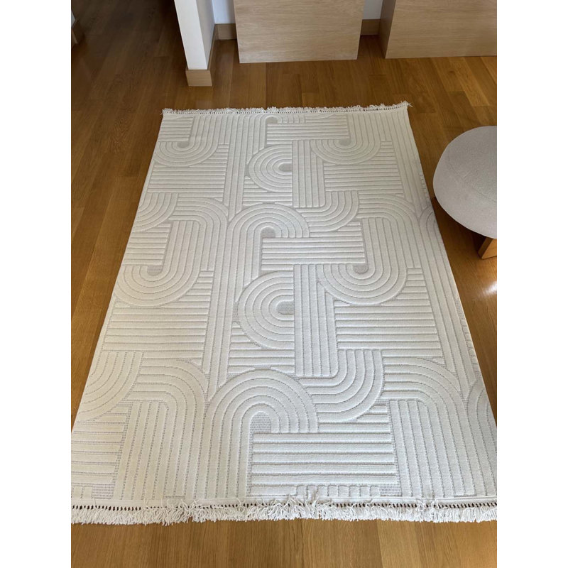 Tapis rectangulaire rectangulaire avec envers antidérapant Sierra, Rectangle 4 pi x 5 pi 11 po